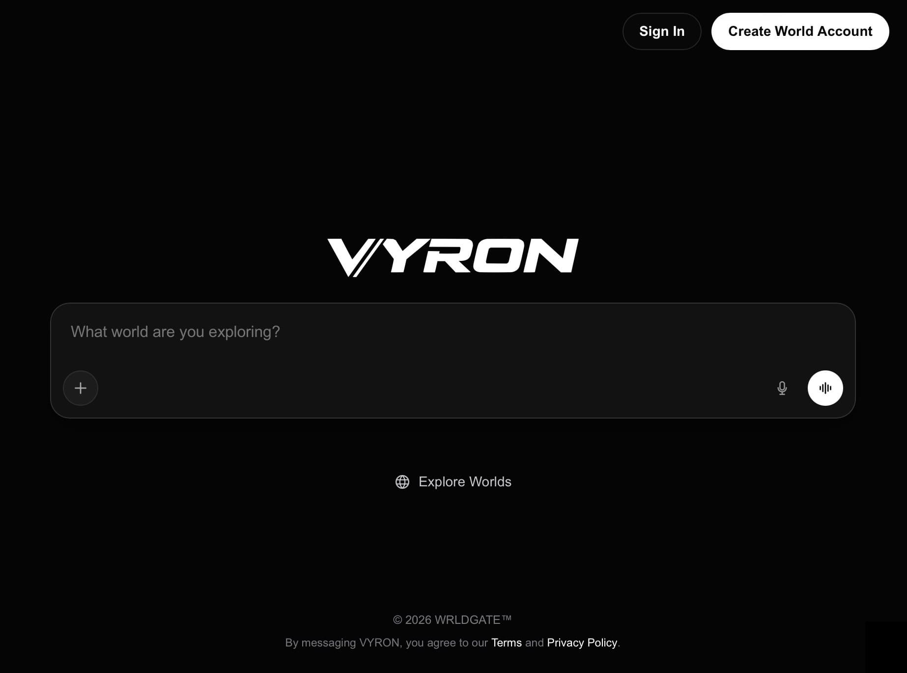 Preview of the VYRON interface